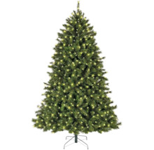 Künstlicher Weihnachtsbaum mit Lichtern auf einem Ständer