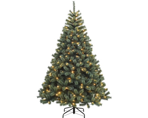Geschmückter künstlicher Weihnachtsbaum mit Ständer
