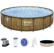 Bestway Frame Pool Set mit Filterpumpe, Leiter und Abdeckung