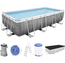 Bestway Frame Pool Set mit Filterpumpe, Leiter und Abdeckplane