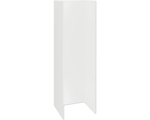 Rechteckige Duschkabine ohne Duschwanne.