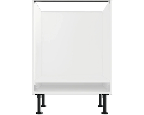 Weißer Unterschrank mit schwarzen Füßen für Badezimmer oder Küche