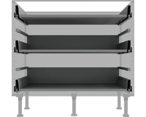 Küchenschrank mit drei Schubladen