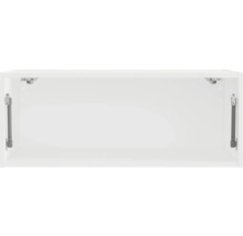 Innenansicht eines weißen Hängeschranks mit Gasdruckdämpfern