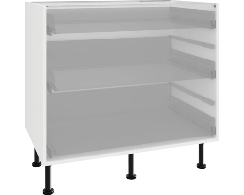 Küchenunterschrank mit drei Schubladen und Füßen