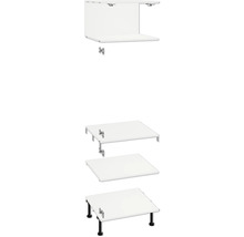 Aufsicht auf ein Küchenunterschranksystem mit Schubladen und Arbeitsplatten