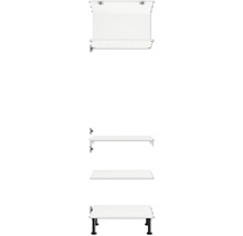 Weißer Waschtisch mit schwarzem Untergestell