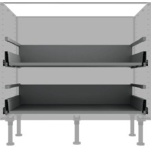 Grauer Schubladeneinsatz für den Küchenschrank