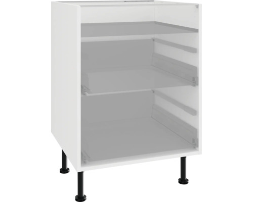 Unterschrank mit zwei Einlegeböden und Füßen