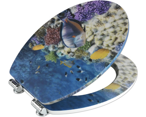 WC-Sitz mit Fischmotiv