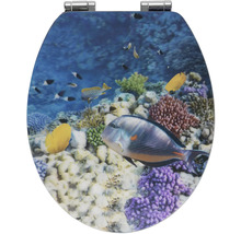 Toilettendeckel mit Korallenriff-Motiv