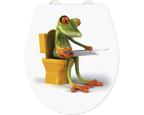 Toilettensitz mit Froschillustration