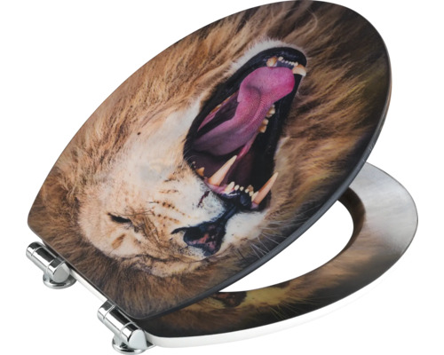 Toilettendeckel mit Löwenmotiv