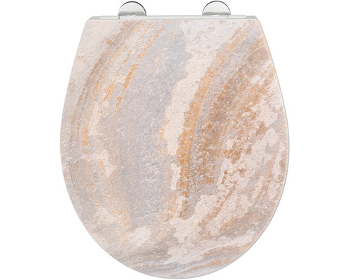 WC-Sitz Wenko Canyon mit Absenkautomatik 25180100 Toilettensitz mit Steinmuster