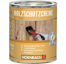 Dose Holzschutzcreme mit Pinsel und Holzschutz
