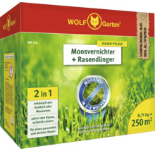 Wolf Garten Moosvernichter plus Rasendünger, 8,75 Kilogramm, für 250 Quadratmeter Rasenfläche