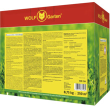 Wolf Garten Moosvernichter plus Rasendünger zur Moosbekämpfung und Rasenpflege für 250 Quadratmeter