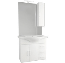 Waschtisch mit Spiegel, Spiegelschrank und Unterschrank für das Badezimmer