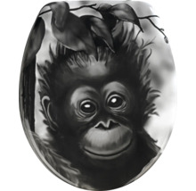 WC-Sitz mit Affenmotiv