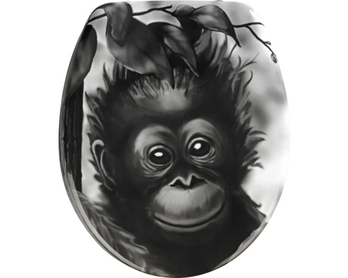WC-Sitz mit Affenmotiv