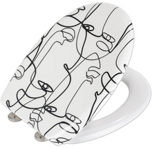 Toilettensitz mit Gesichtsmuster