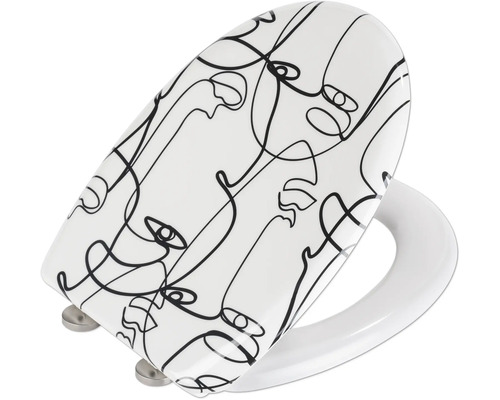 Toilettensitz mit Gesichtsmuster