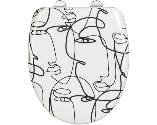WC-Sitz mit Gesichtsmuster