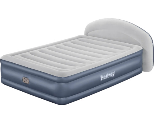 Doppelluftbett Bestway TriTech™ 229 x 152 x 84 cm mit Kopfteil dunkelblau/grau Bestway Luftbett mit integriertem Kopfkissen