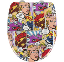 Toilettendeckel mit Comicmuster