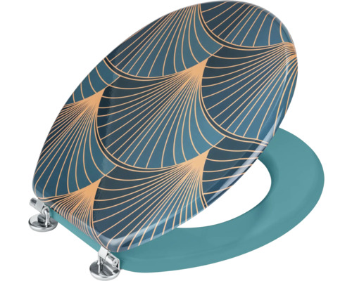 Toilettensitz mit geometrischem Muster