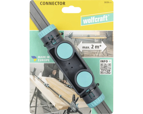 Wolfcraft Verbinder zum Verbinden von zwei Einhandzwingen bis maximal 2 Meter