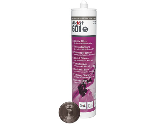 Akkit 601 Sanitär Silikon balibraun 310 ml Akkit 601 Sanitär Silikon für Bad und Küche, Farbe Bali