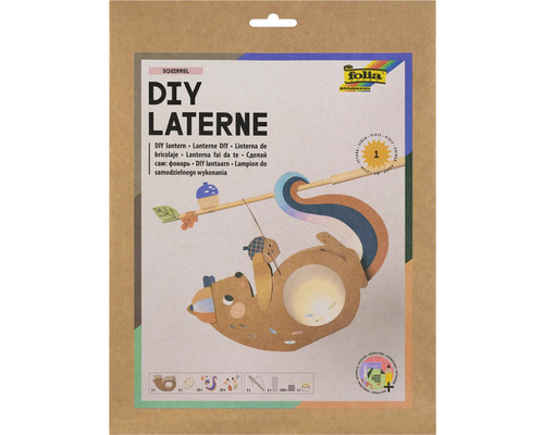 DIY Laterne Eichhörnchen Bastelset im Verpackung