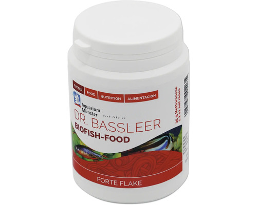 Aquariumfischfutter Aquarium Münster Dr. Bassleer Biofish Food Forte Flake 35 g Dr. Bassleer Biofish-Food Forte Flake in einer weißen Dose