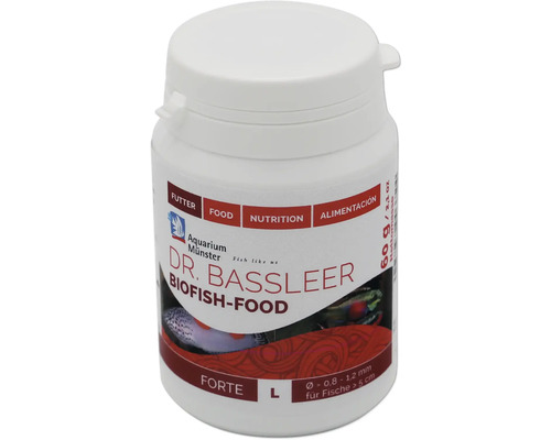 Aquariumfischfutter Aquarium Münster Dr. Bassleer Biofish Food Forte L 60 g Dr. Bassleer Biofish-Food für Aquarienfische in einer Dose