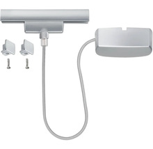 Komplettes Set für die Installation eines Lichtsystems mit Schiene, Kabel und Montagezubehör.