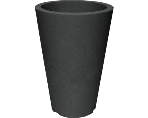 Blumentopf Capri Kunststoff 24 x 24 x 35 cm anthrazit Konischer Pflanzkübel für den Garten