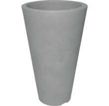 Grauer Pflanzkübel in konischer Form