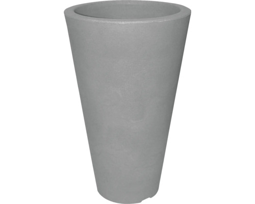 Blumentopf Capri Kunststoff 28 x 28 x 45 cm steingrau Grauer Pflanzkübel in konischer Form