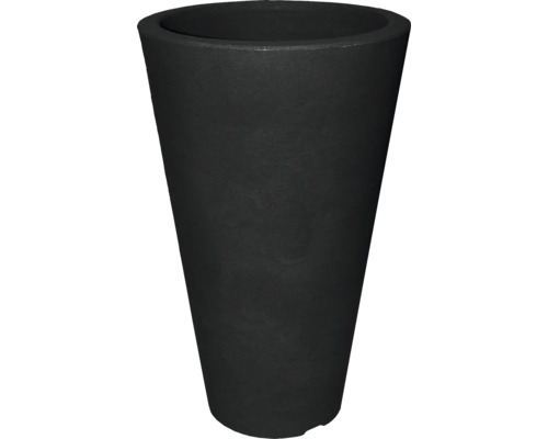 Blumentopf Capri Kunststoff 28 x 28 x 45 cm anthrazit Schwarzer Pflanzkübel in konischer Form