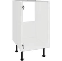 Küchenunterschrank mit schwarzen Füßen und Scharnieren