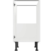 Küchenunterschrank mit offener Tür und verstellbaren Füßen