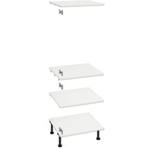 Montagebeispiele für einen Waschtisch mit Konsolen, Halbsäulen und Füßen