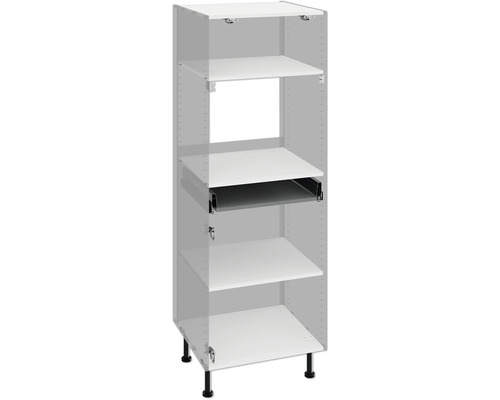 Hoher Küchenschrank mit Regalböden und Schublade