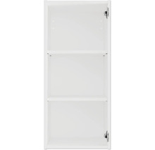 Offener weißer Hängeschrank mit zwei Regalböden