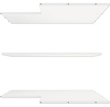 Drei weiße Wandregale zur Aufbewahrung