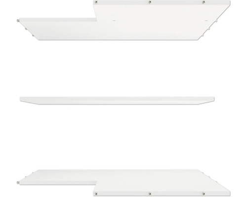 Drei weiße Wandregale zur Aufbewahrung