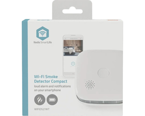 Nedis SmartLife WLAN Rauchmelder Kompakt in Verpackung