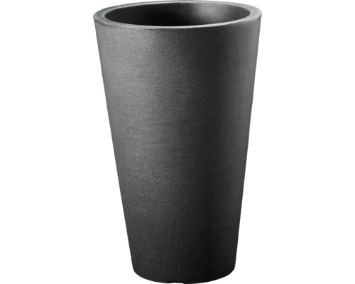 Blumentopf Capri Kunststoff 35 x 35 x 55 cm anthrazit Hoher Pflanzkübel aus Kunststoff