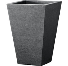 Grauer, quadratischer Pflanzkübel